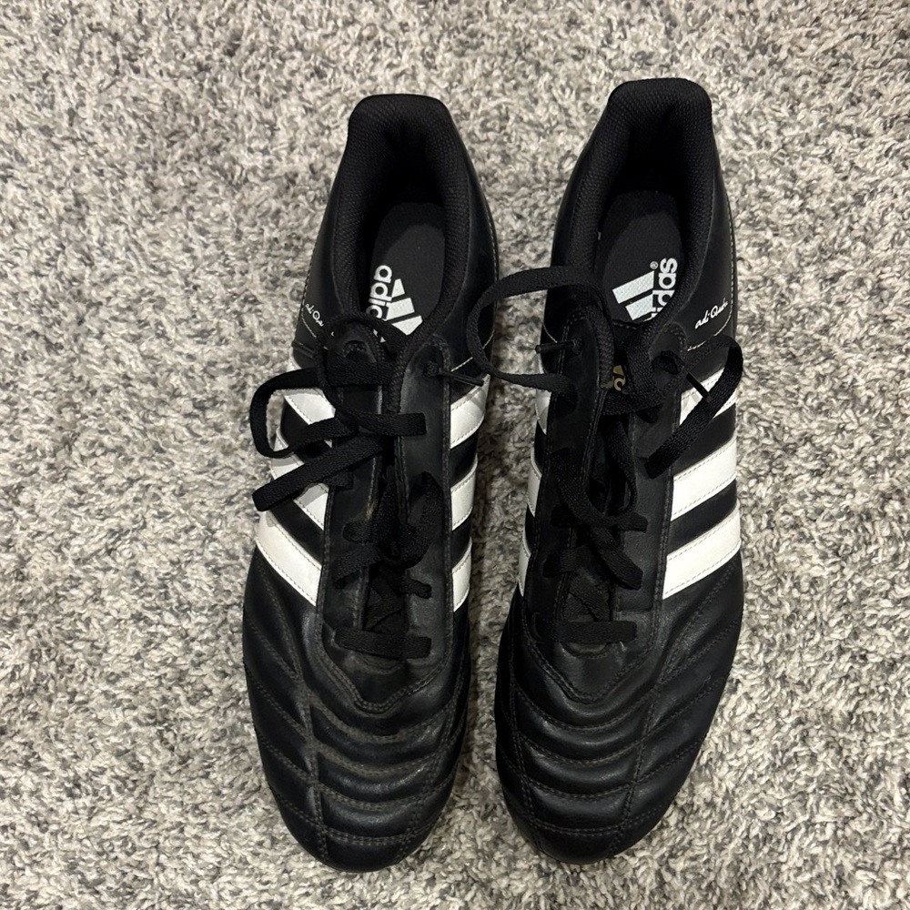 Adidas Men's Black and White cleats